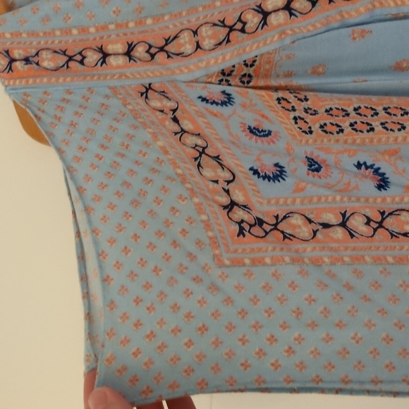 BCBGMaxazria Alexi Slit Tie Waist Pale Blue Coverup Beach Pool Cruise Resortwear - Picture 4 of 10